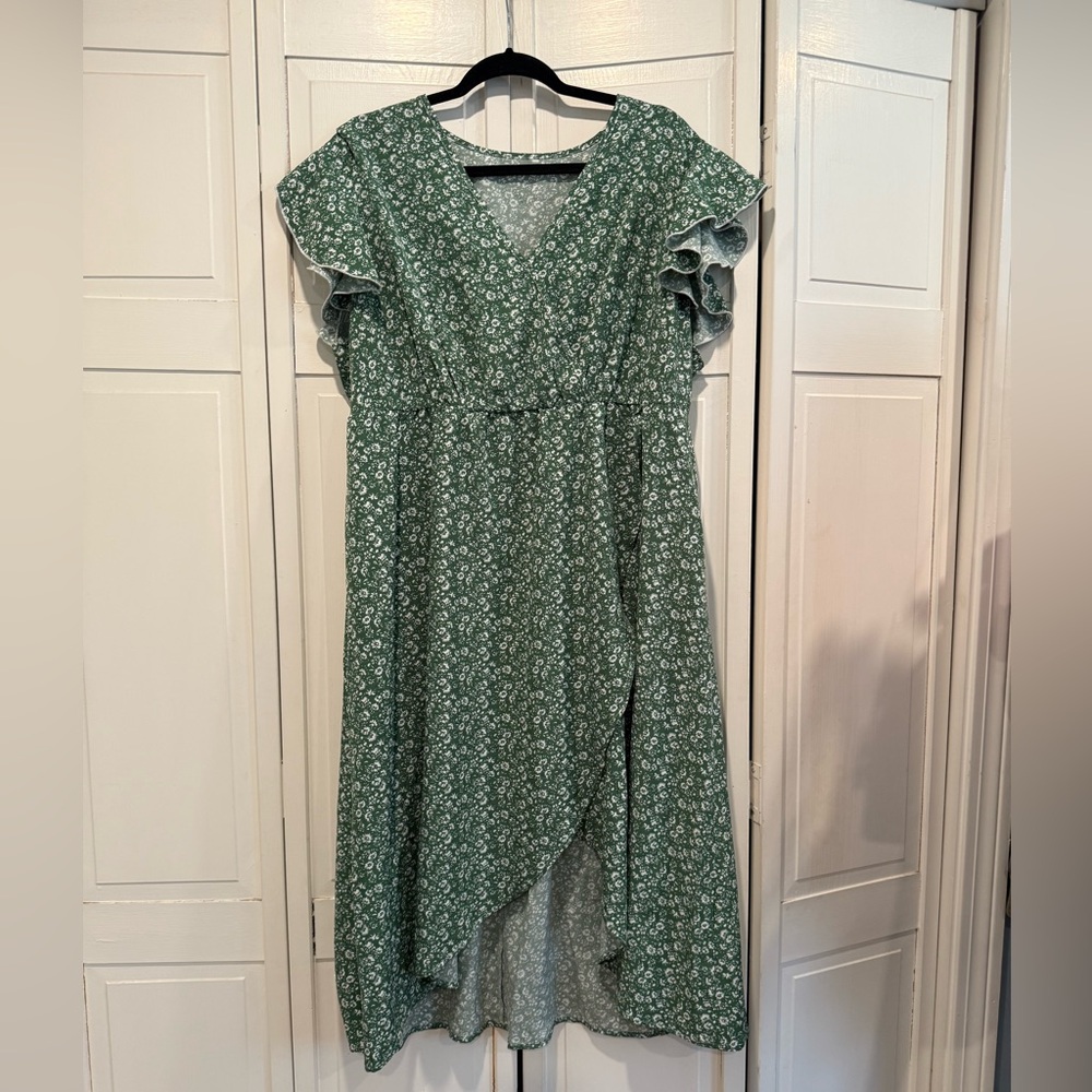 Floral Green Dress